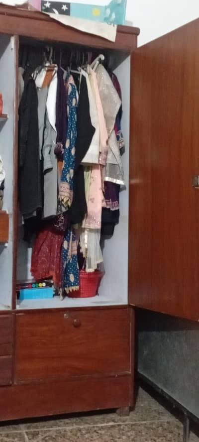 wooden wardrobe in full size