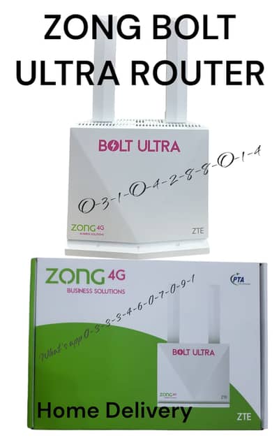Zong Bolt Ultra Wi-Fi Router - ZONG BOLT ULTRA ZTE 4G 5G