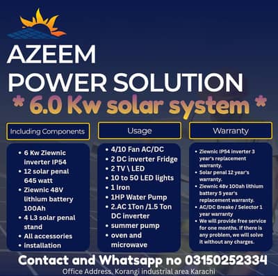 Ziewnic 6kw solar system.