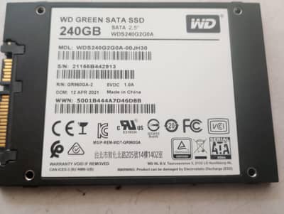 wd green SSD all ok hea no any fault window Karwa ke do ga