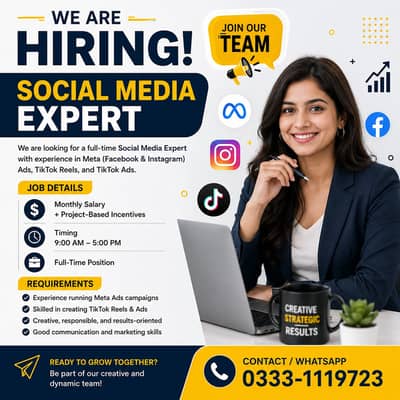Social Media Expert Required | Meta Ads & TikTok Specialist | Full-Ti