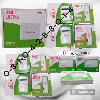 Zong 4G LTE Bolt+ Internet WiFi Cloud New Device with 1 Year Warranty