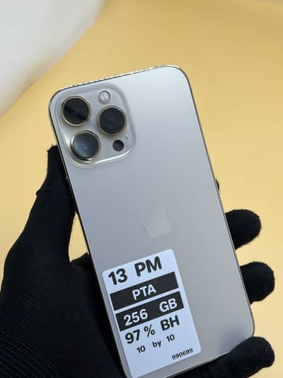 I phone 13 pro Max 256 GB Physical + E Dual Sim PTA APPROVED 97%BH