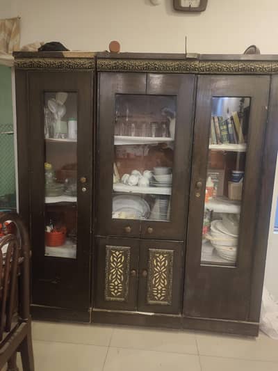 Dark brown bed and dressing