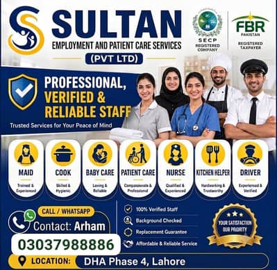 |Cheff/Cook| House maid|Babysitter|Patient care|staff nurse |Helpers|
