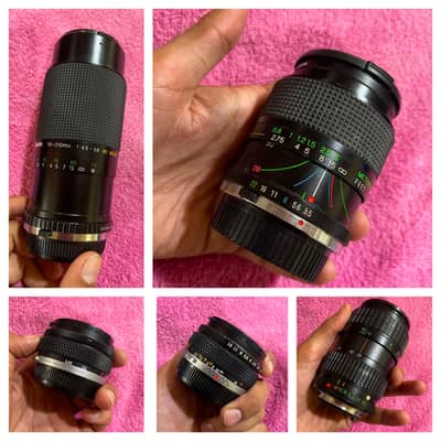 5 vintage manual lenses kit