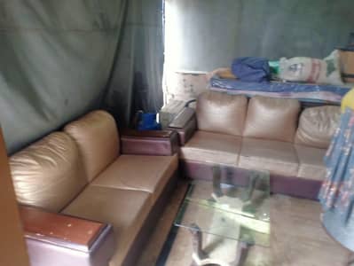 leather sofa and wood table