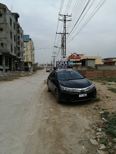 3 Side Open Corner Sami Commercial Plot For Sale In Police Foundation O-9 Islamabad.