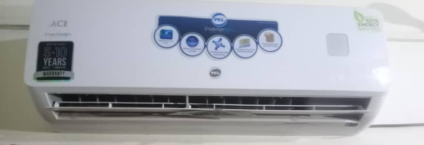 1.5-Ton DC pel 1.5 Ton Inverter Heat and Cool AC, Ampere lock feature.