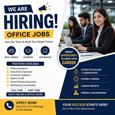 line work jobs available for -male female Lahore