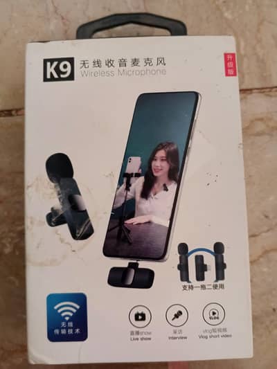 k9 wireless Microphone live show interview and vlog shot vedio Uss