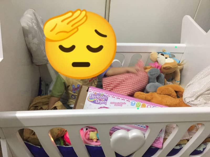 White Swing Cot 1