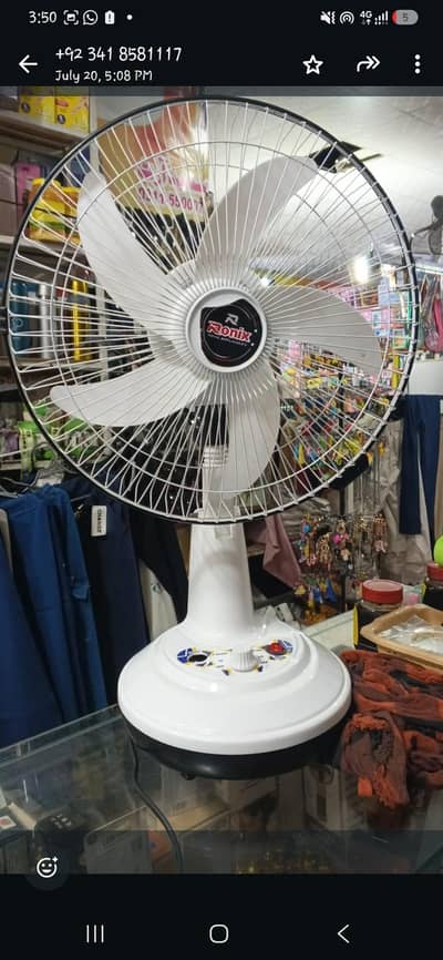 Ronix rechargeable fan  Ac dc fan