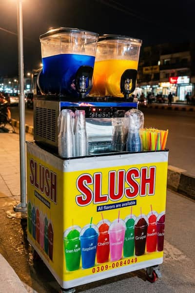 Commercial Slush Machine 24 litre 2 Tank with Stand