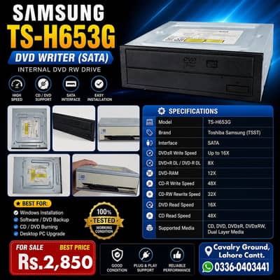  Samsung TS-H653G DVD Writer (SATA) For Sale 
