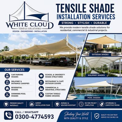 Tensile Shade Installation Services | Car Parking Shades | Canopies |