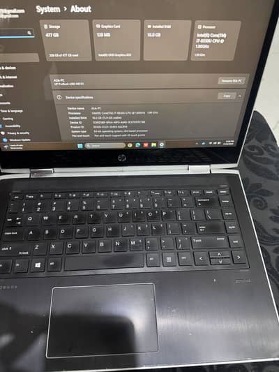 HP probook i7 8th gen 16gb ram 512 SSD,