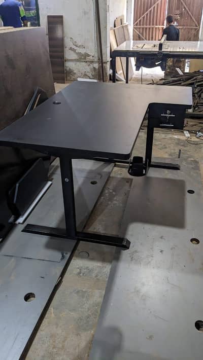 Premium L Shape Office / Gaming Table – 4.8x2.5 FT – 2 Drawers