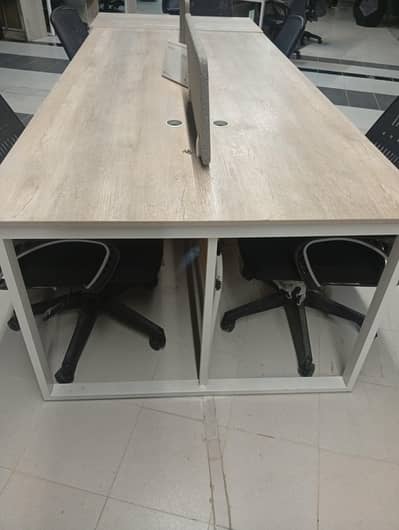 Wooden Workstation with Iron Fram
