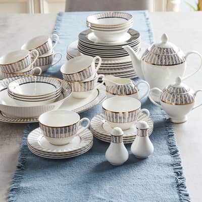 Imported Home Centre UAE 47-Piece Premium Porcelain Dinner Set