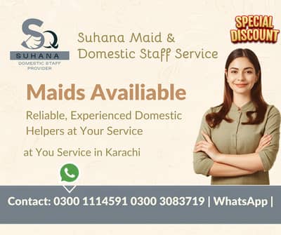 Maid / House Maids / cook / chef / Baby Sitter maid available