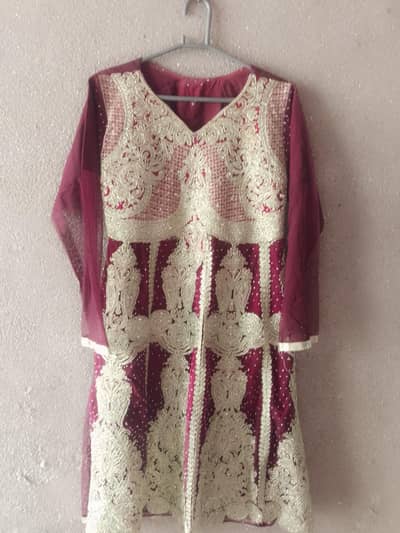 1 time used Marhoon Heavy Embroidery 3 pice suit