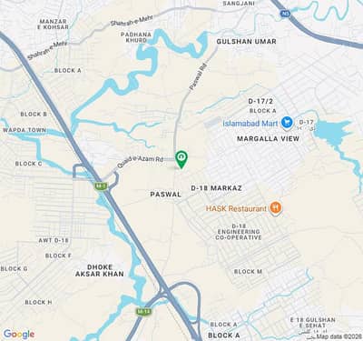 1 Kanal Plot With Extra Land 40 Feet Road, Block-M, ECHS-Sector D-18, Islamabad