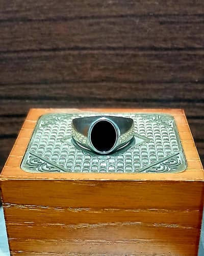 Mens Rings |Black Onyx Stone 100% Stainless Steel Ring