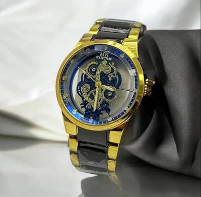 Men’s Golden Stainless Steel Analogue Watch 30mm
