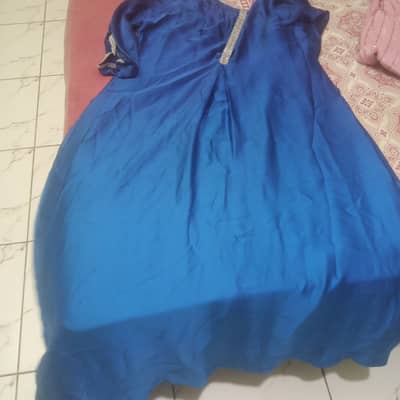 Silk 2 coloured kaftan , large size