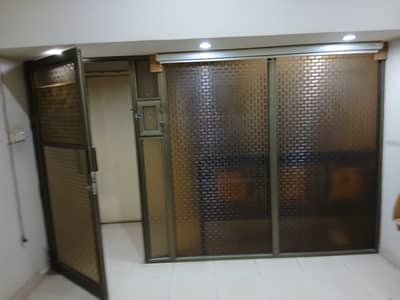 2 Aluminum Glass Office Partition with Door for Sale – 11 x 8 Ft