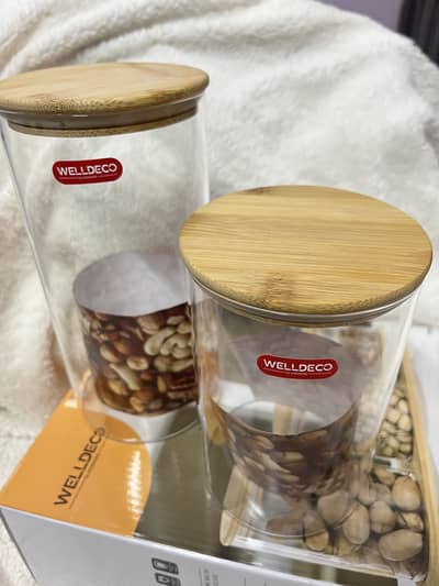 Glass Jars with Bamboo Lid