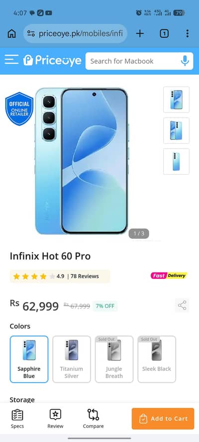 infinix hot 60 pro 8 128