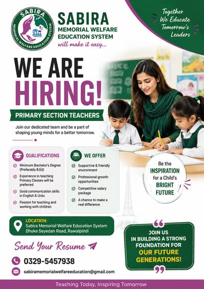 Female teacher require