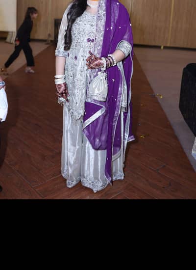 Bridal walima Dress Totally Handmade work