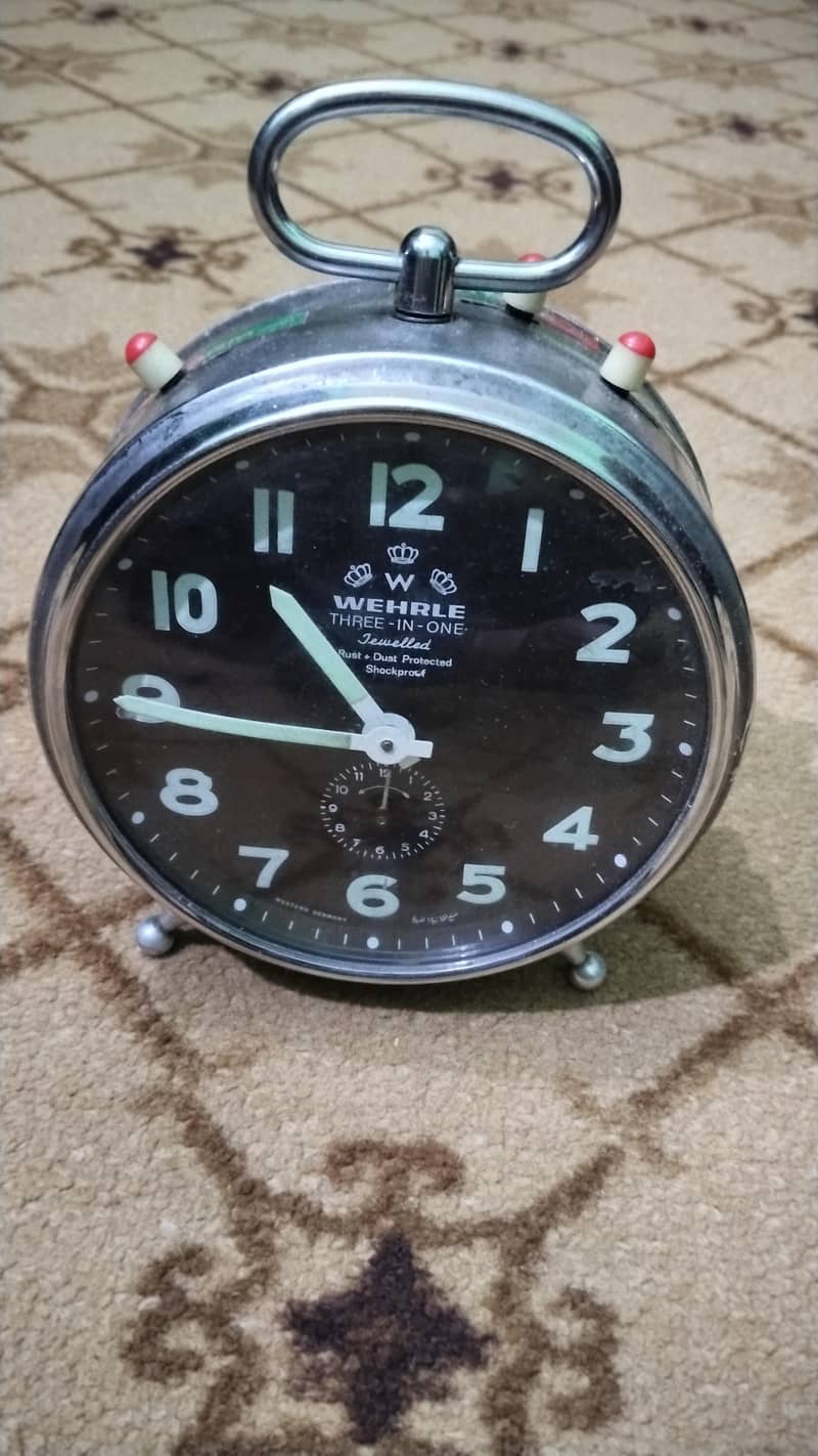 WEHRLE Automatic Table Clock Made in Germany 1