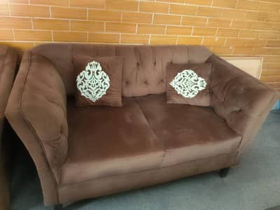 Premium 6-Seater Velvet Sofa