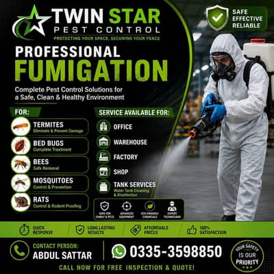 Pest control services & professional and expert service provider