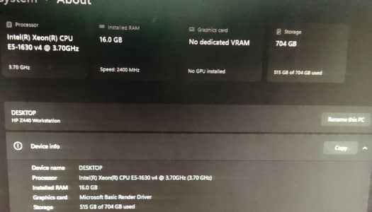 gaming PC sale Intel xeon E5-1630 v4 processor storage 500 hdd