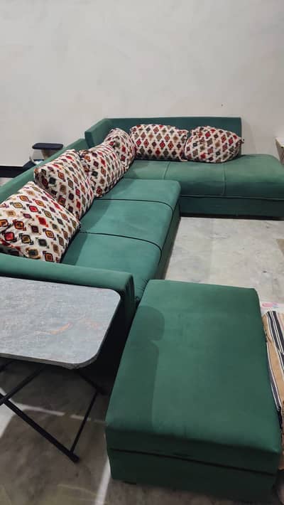 L shape sofa available for sale