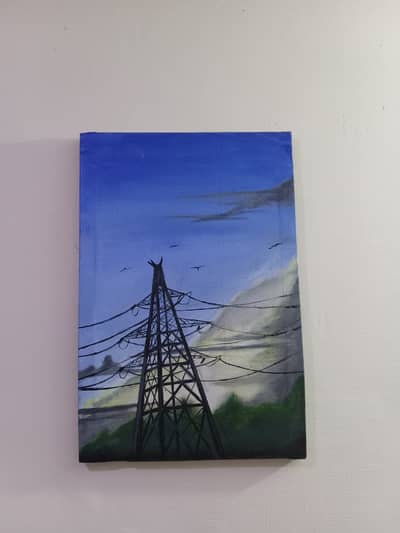 set of 3 acrylic paintings