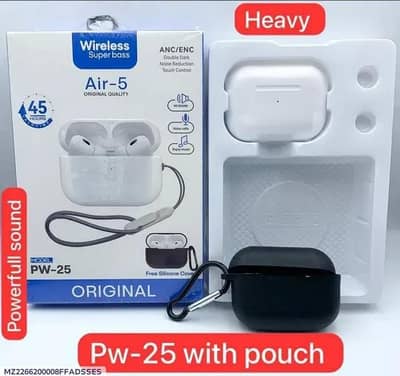 WiFi airpods PW-25 with pouch heavy waterproof