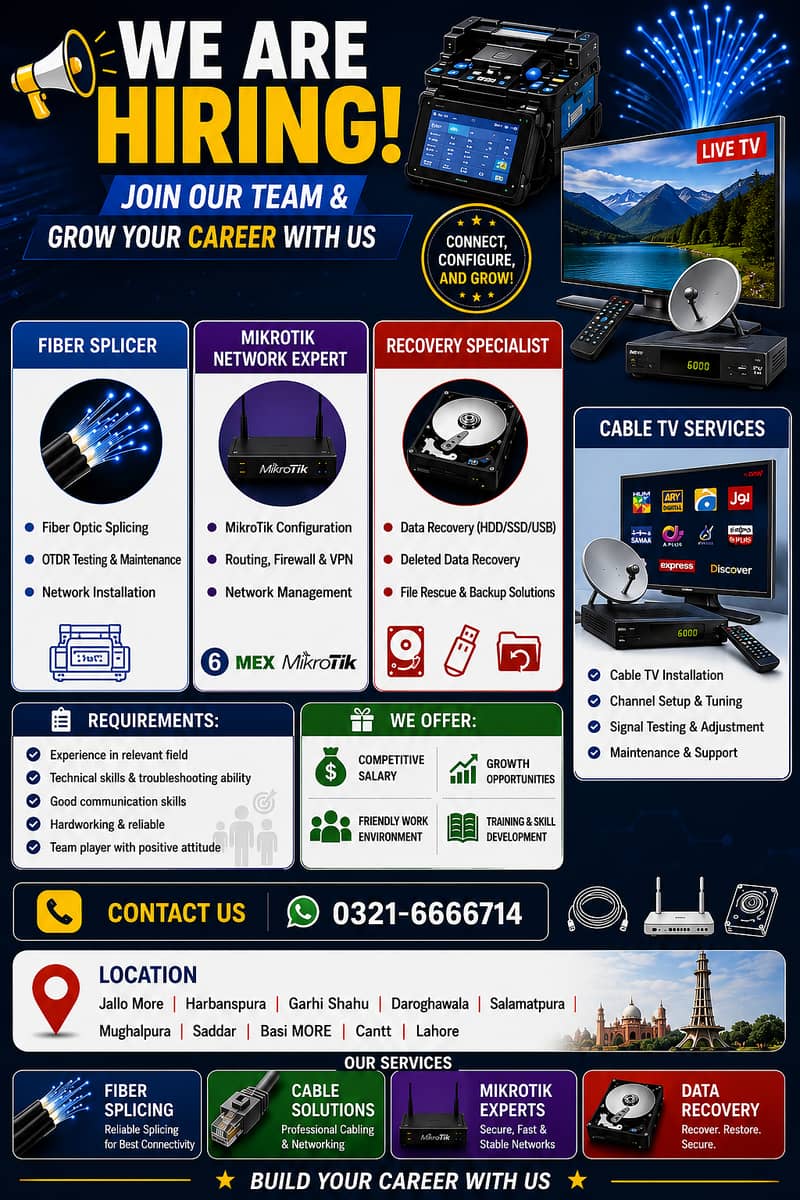 FIBER, NETWORK & CABLE TV EXPERTS 0