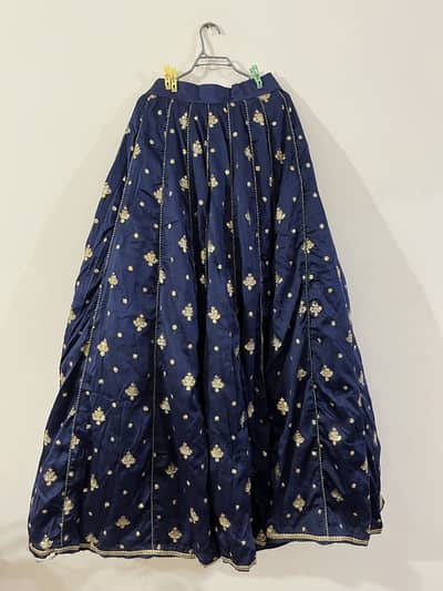 Lehenga choli (navy blue) - worn once for few hours