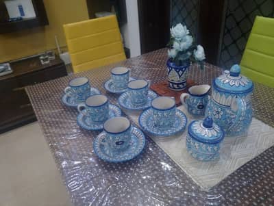 multani blue pottery (complete tea set)