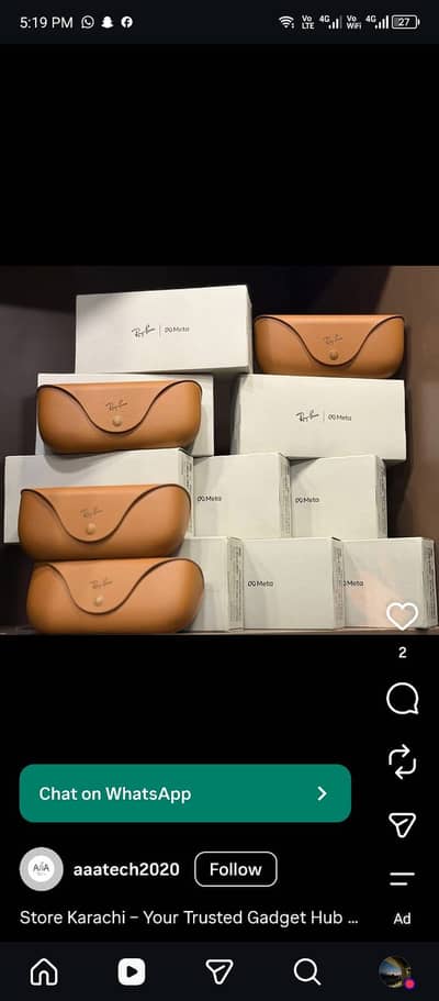  Ray-Ban Meta AI Smart Glasses – New Stock Available