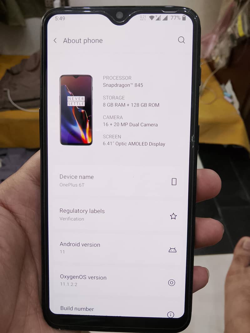 One Plus 6T 5