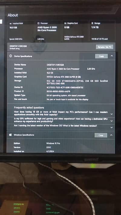 pc Ryzen 5 2600 six core processor