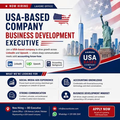 Business Development Executive Jobs in Lahore | USA Based Company |