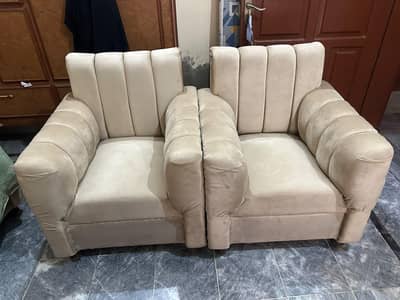2 single sofa seats with couch
